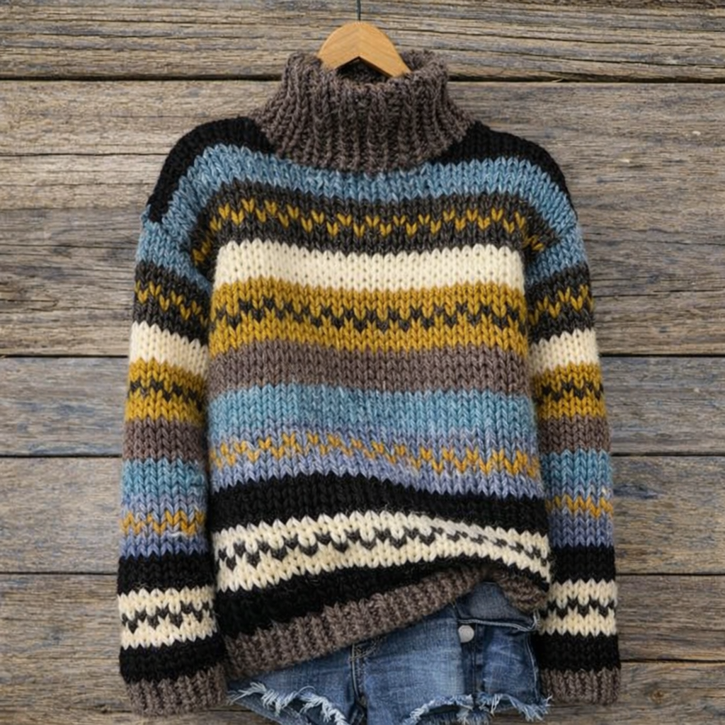 Martina | Suéter de Punto con Cuello Alto Elegante