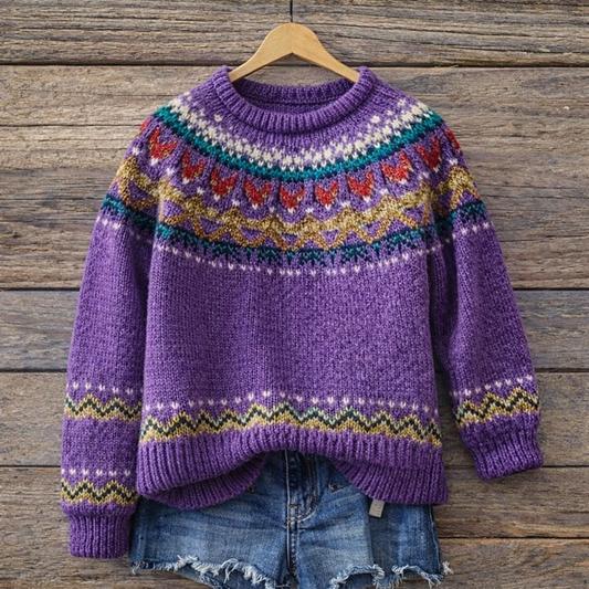 Sonia | Suéter de Punto Vintage Clásico