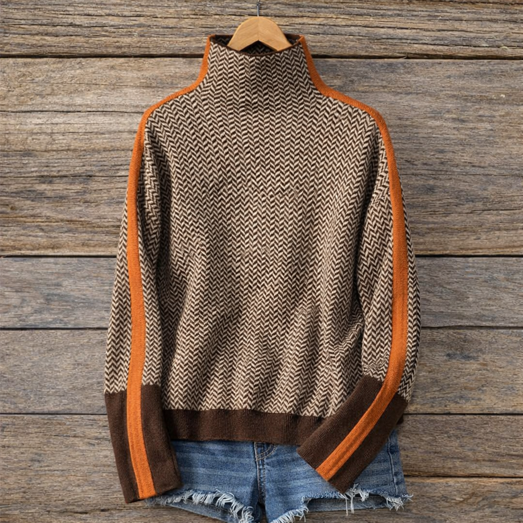 Lorem | Suéter de cuello alto con rayas
