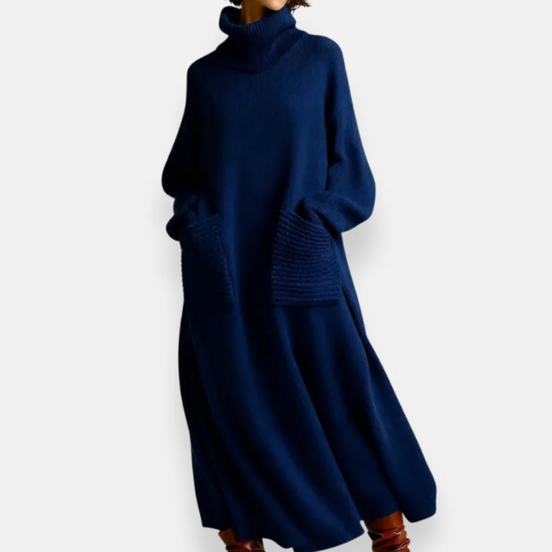 Aurelia | Vestido Suéter con Cuello Alto