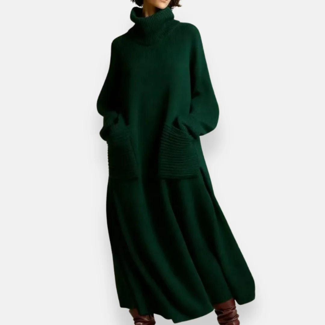 Aurelia | Vestido Suéter con Cuello Alto